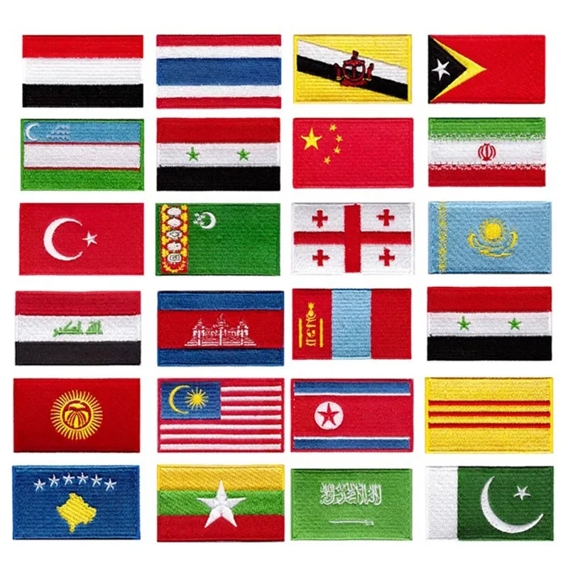 6.3 سنتيمتر علم الدولة واسعة من جبل طارق شارة مطرّزة غرز كاملة شعار لسترة معطف الحديد خياطة الصدر الأيسر