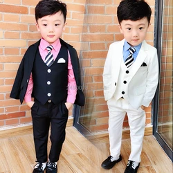 Flower Boys White Blazer Wedding Suit Brand Kids Ceremony Formal Suit with Bowtie Flower Boys Party Tuxedos Costume Suit