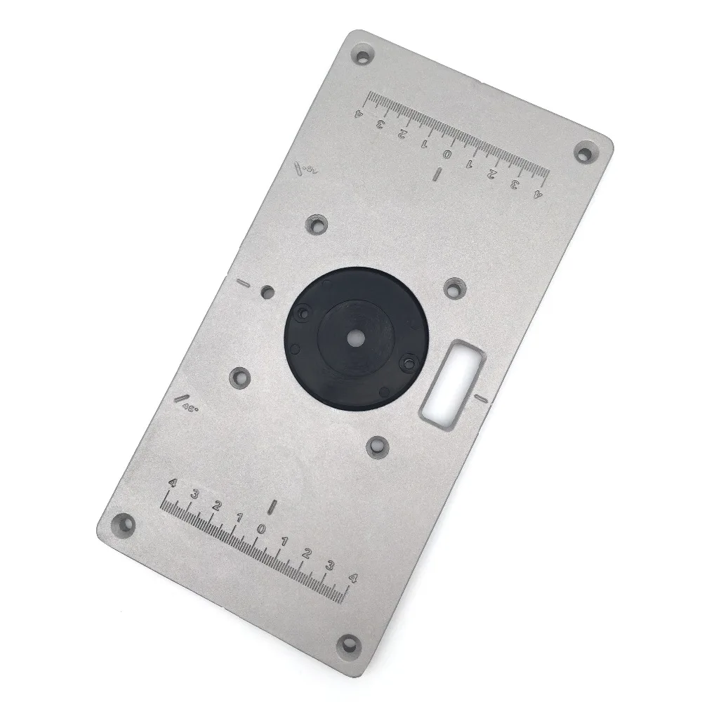 Aluminium Router Tafel Insert Plaat Hout Router Tafel Met 4 Pcs Insert Ringen Voor Houtbewerking Bankjes Hout Trimmer Plaat