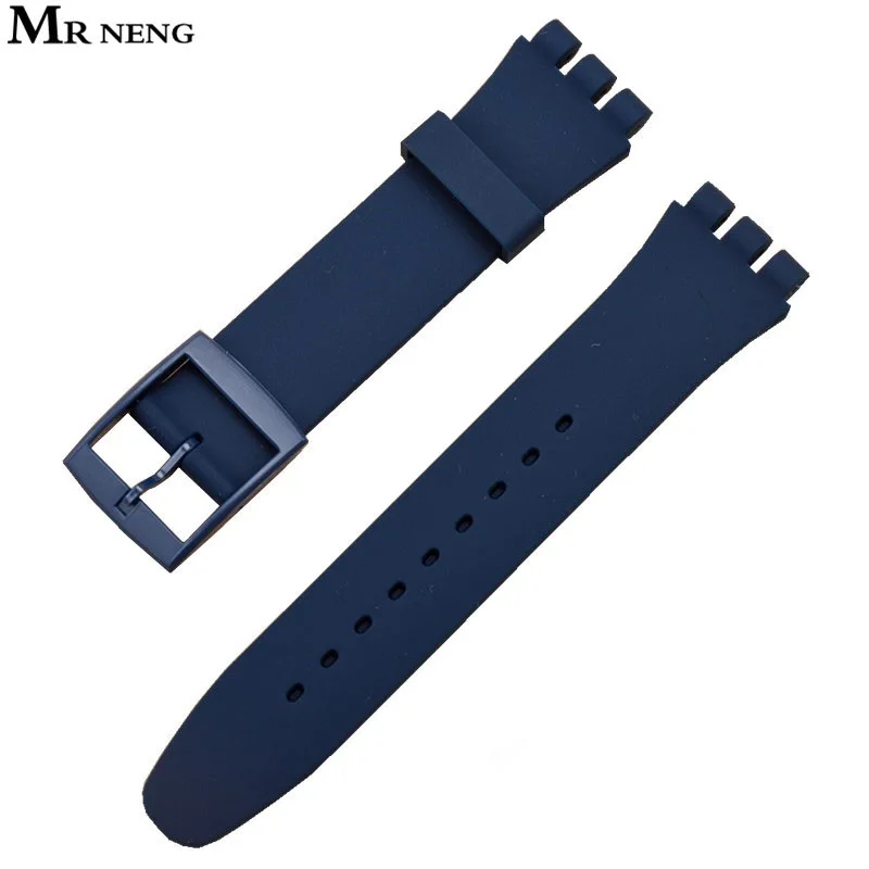 Watch Strap for Swatch Strap Silicone Watchband Replacement Watch Band 17mm 19mm 20mm Rubber Strap Men Women Watch Accessories