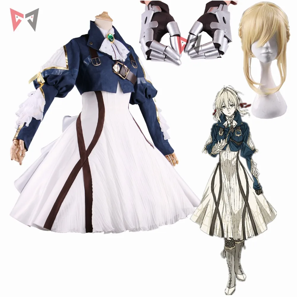 New Anime Violet Evergarden Cosplay Costume Violet Gothic Uniforms Cosplay Dress For Girl Women Fancy Clothes Free Shipping