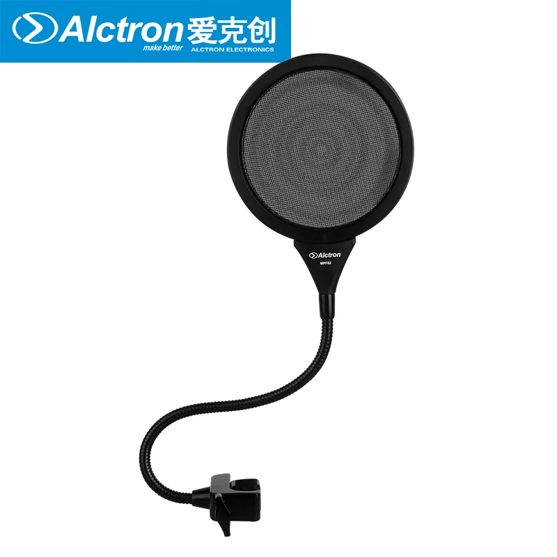 Alctron dual layer metal pop filter MPF02 to filter saliva dual stainless mesh filter for microphone recording