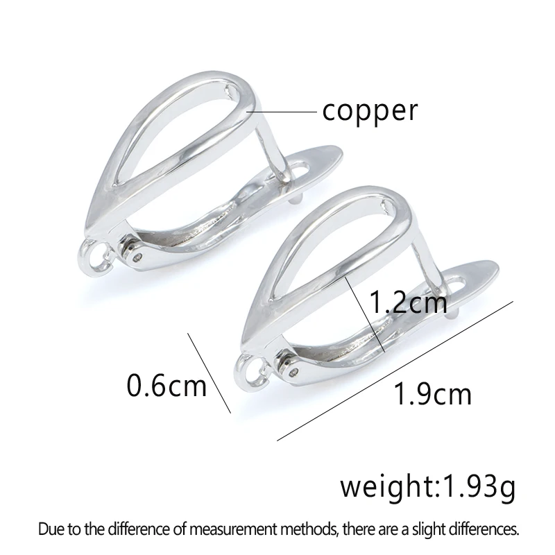 Classic Hoop Earrings Accessories for Jewelry Making Sliver Gold Zircon Copper Earring Hooks Jewellery Making Supplies