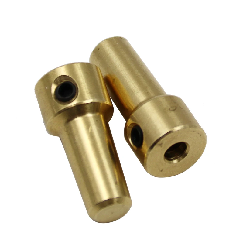 2 set Ottone 3.17mm Albero Motore Elettrico Mini Mandrino Giunto Motore Connettore Asta Per 0.3 ~ 4mm Jt0 Elettrico Dirll Mandrino Morsetto