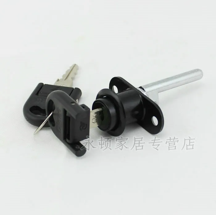 

Wholesaler 19mm Brand New Black Zinc Alloy Desk Lock with 2pcs keys Perfect For Computer desk &Book Case CP56