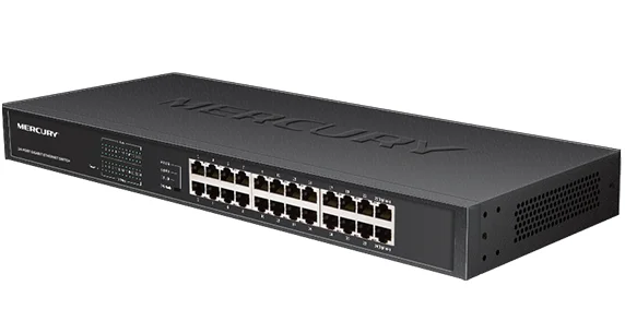 Steel/Metal cabinet 24 RJ45 Ports 1000M Gigabit Enternet Network Switch Auto MDI/MDI-X Half/Full Duplex 6KV Lightning Protection