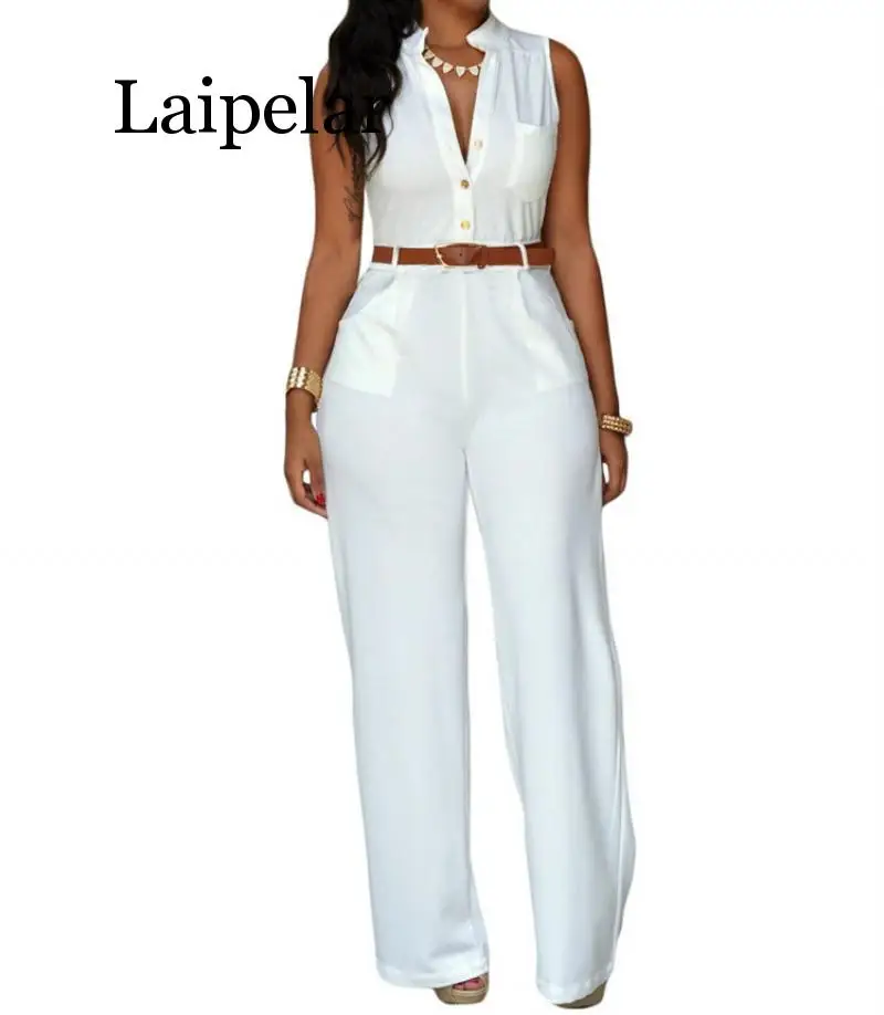 Laipelar Nữ Cổ Chữ V Quần Ống Rộng Rompers Nữ Jumpsuit Gợi Cảm Bộ Đồ Bay Jumpsuits Nữ 2019 Phụ Nữ Áo Liền Quần Plus Kích Thước