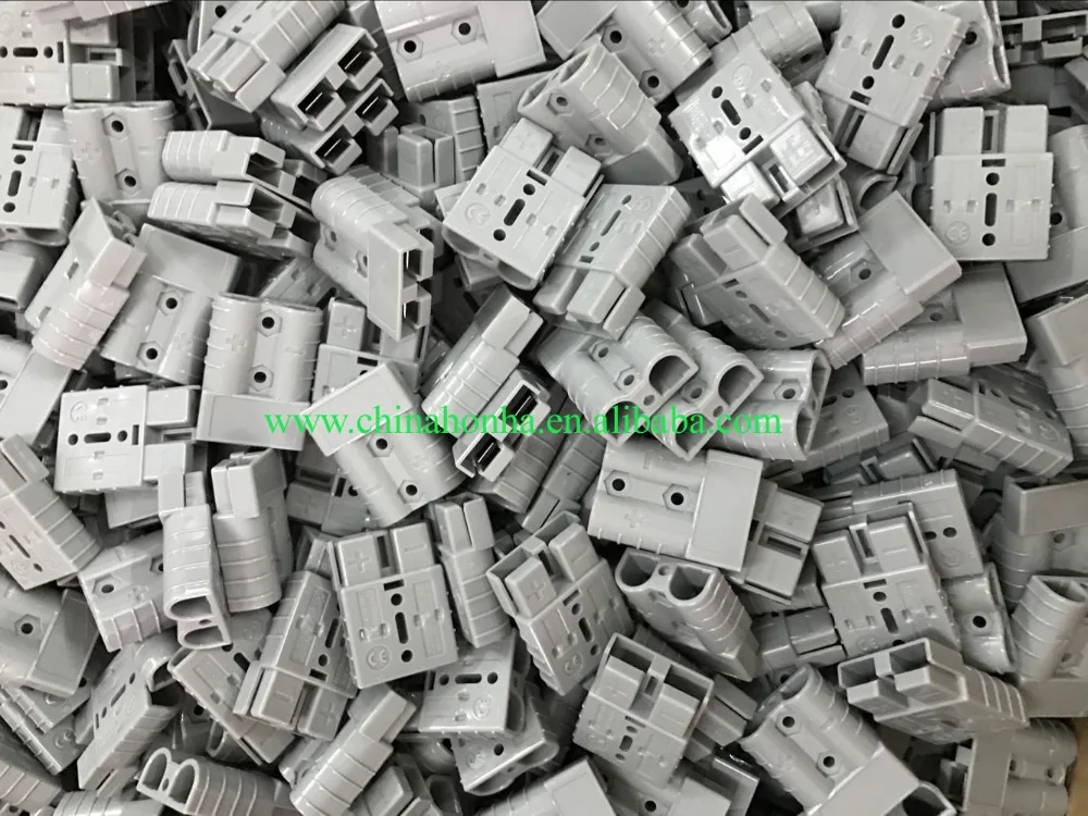 10pcs/lot SMH Auto Power Products 50AMP 600V grey 2 pin dual pole battery connector with 6AWG, 8AWG, 10-12 AWG terminal