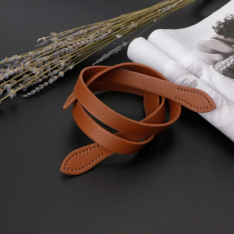 60cm Hand Sewing Simple Leaves Vertical Bar Imitation Leather Handle PU Shoulder Bag Belt Bale Handle DIY Accessories KZ0006