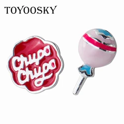 Newest S925 Fashion Children Kids Silver Jewelry Fresh Asymmetric Candy English Letter Earrings Simple Ear Jewelry 2019