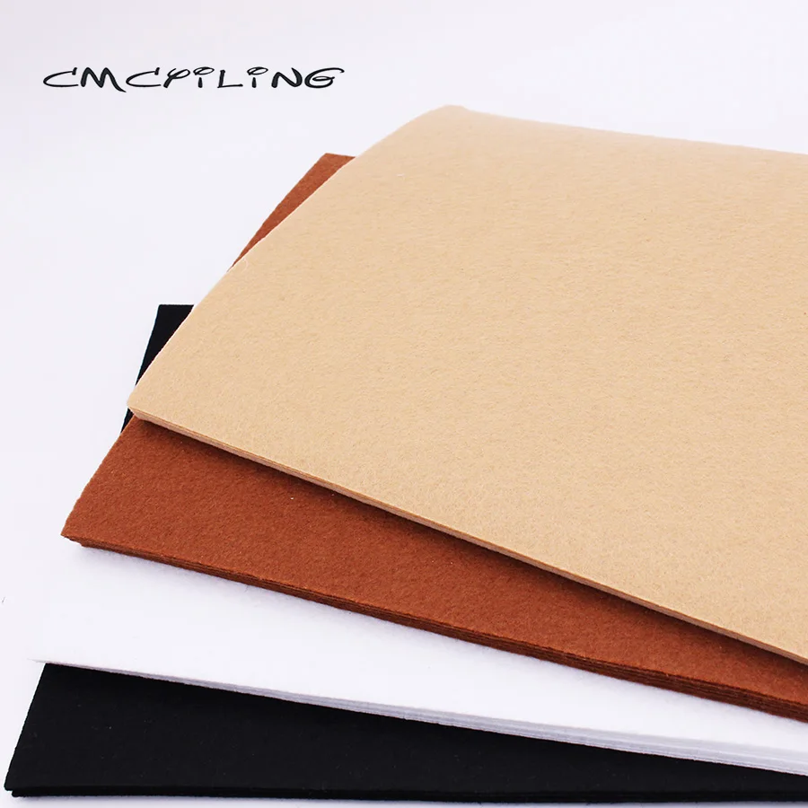 CMCYILING1 MM Thickness Hard Felt Sheets For DIY Needlework Crafts Scrapbook Toys/Non-Woven/ Polyester Cloth 10 Pcs/Lot  20X30cm