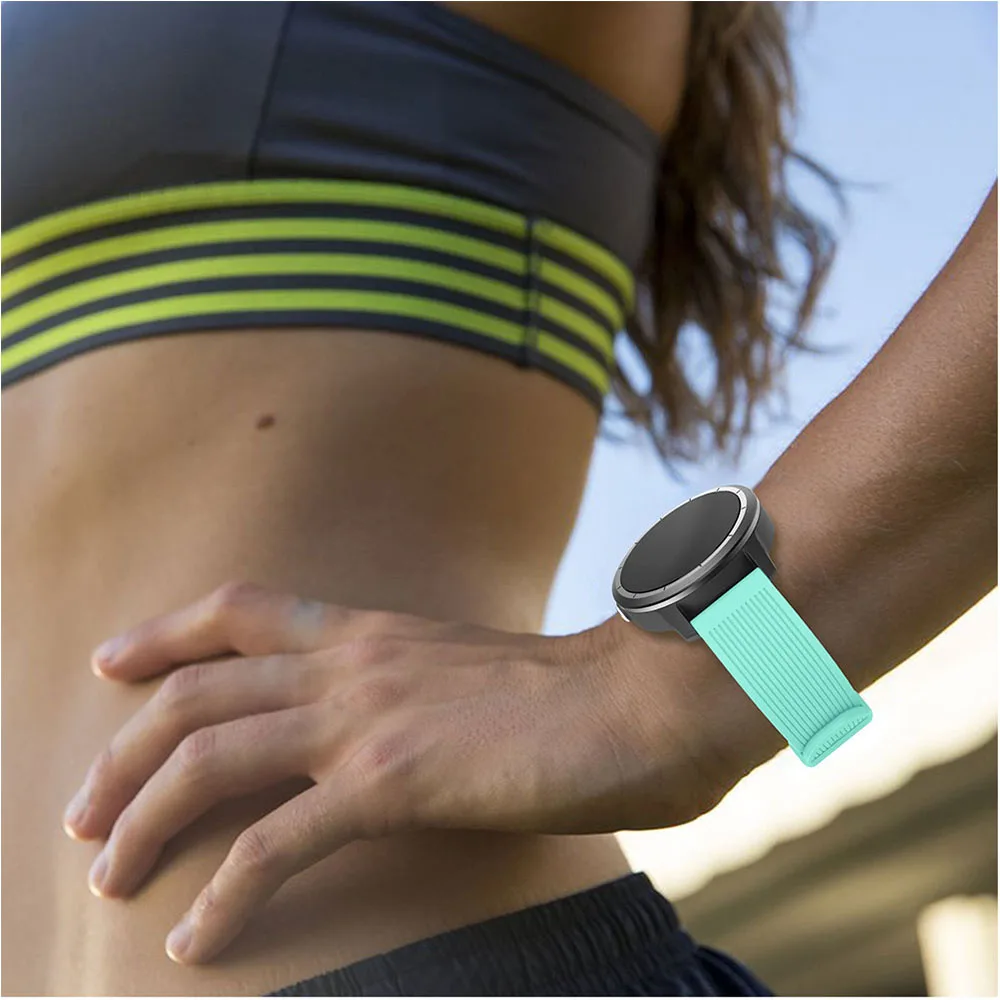 استبدال معصمه ل Garmin Forerunnner 245 حزام (استيك) ساعة شريط للرسغ ل Garmin Forerunner 645/245/245 متر سوار ساعة ذكية