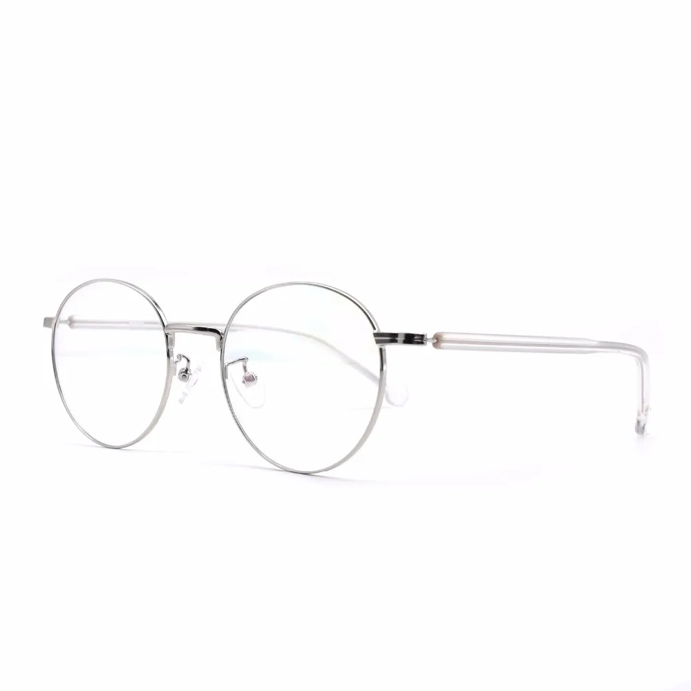 

HKUCO Silver Color Metal Frame Clear Lens Eyewear Glasses