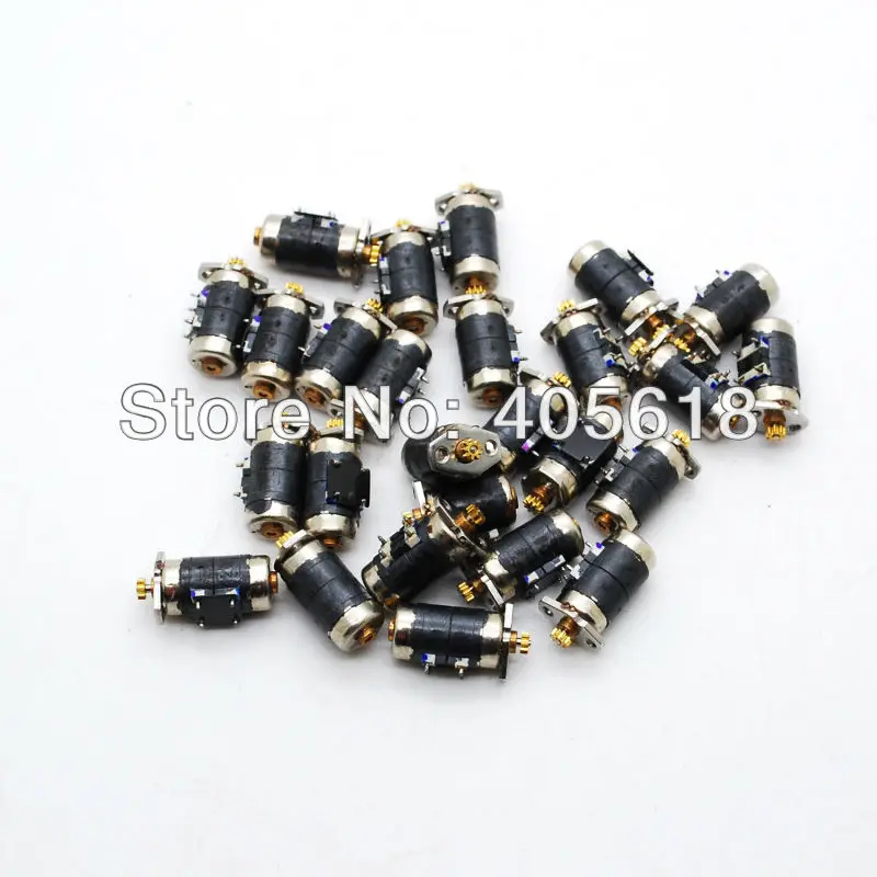 10PCS Canon 2 Phase 4 Wire Mimi stepper motor micro stepper motor D6xH11mm with small Copper gear