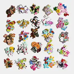 30/50 sztuk/opakowanie hurtownie Mix style losowe wyślij Cartoon Flatback drewniane guziki dla Craft DIY Scrapbooking sztuka szycia L-1