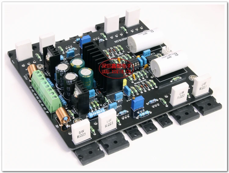 لوحة مكبر صوت مدمجة ، LM4562 plus LM4702 plus 2SA1943 plus 2SC5200 200W 2.0 قناة