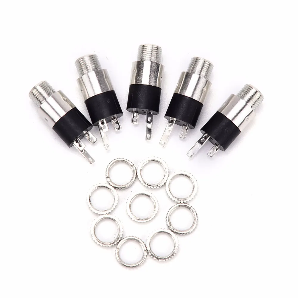 5/10pcs PJ392 Stereo Female Sockect Jack 3.5 Audio Headphone Connector 3.5mm Stereo Headphone Audio Video Jack Socket Plug