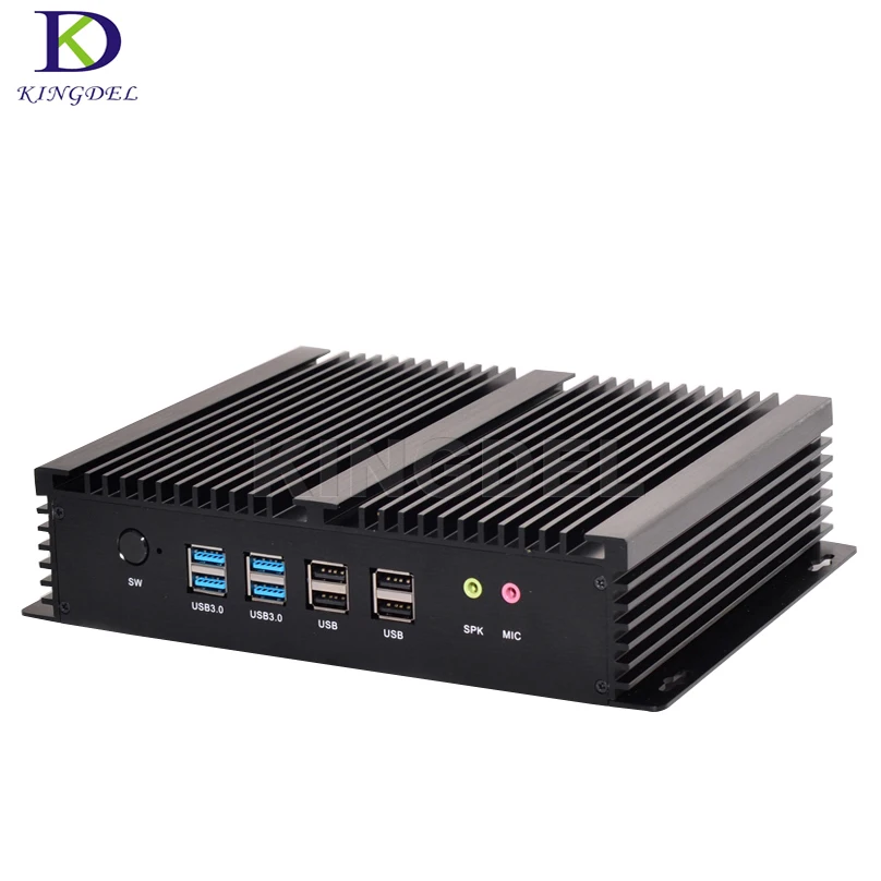 Bán Chạy Quạt Không Cánh Công Nghiệp Máy Tính Mini PC Win 10 Core I5 4200U 6 * RS232 Slim Máy Tính Dual LAN HDMI Tivi hộp Card Đồ Họa Intel HD 4400