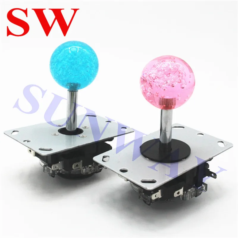 2PCS/Lot Arcade joystick with Crystal Ball 4/8 Way Joystick Fight Stick Parts for Game Arcade game Machine With 5 Color Seletion