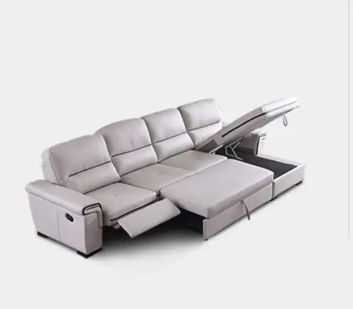 Sofa do salonu rozkładana prawdziwa skóra naturalna sofy salon kanapa puff asiento muebles de sala canape elektryczny rozkładany L sofa cama