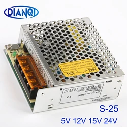 S-25-5 S-25-12 S-25-15 S-25-24 Switching power supply for LED Strip light S-25W 24V 15V 12V 5V Single Output AC DC