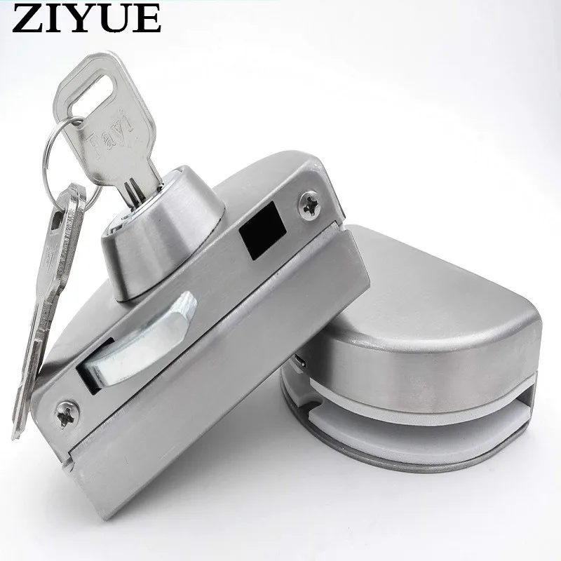 

Free Shipping Stainless Steel Security Office Entry Door Lock Safe European Style Glass Door Lock