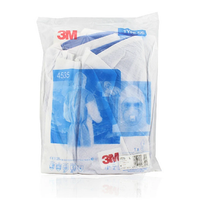 3M 4535 Non-Woven Coverall CleanRoom Clothes Anti static and Anti chemical liquid splash and effective protection of particles