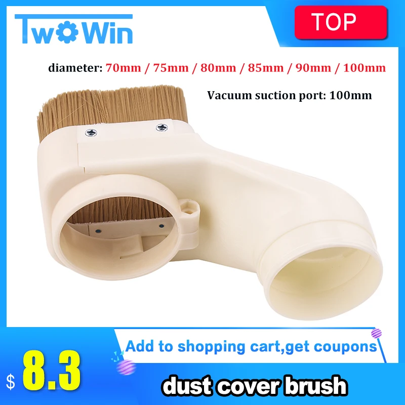 

CNC Dust Cover Brush 70mm/85mm/90mm/100mm Diameter Vaccumn Cleaner Easy Clearing For CNC Milling Machine