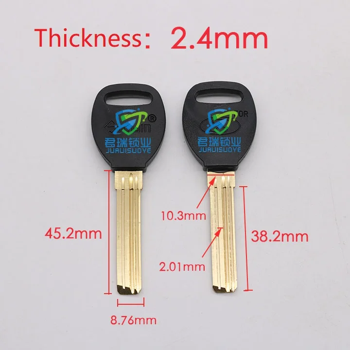 10pcs x Multi Slot key embryo Anti-theft lock Key Blade Replacement Length 45mm JF074