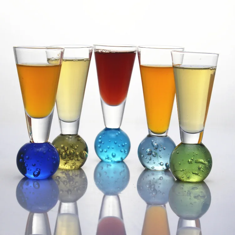 1PC Beautiful Ball Wine Glass Mermaid Tail Cocktail Glass Wine Beer Whisky Coffee Cup Glassware Bar Tools Random Color JS 1110