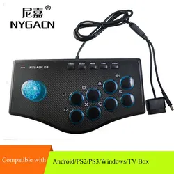 USB Arcade Fight Stick Street Fighting Joystick Gamepad controller per PS3 / PC / Android, USB PC Street Fighter Arcade Game