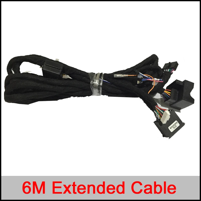 Kabel Daya Jalur Diperpanjang 6M Untuk Seri BMW E46/E39/E53; Untuk Seri Benz dengan Aksesori Pemutar Dvd Gps Mobil