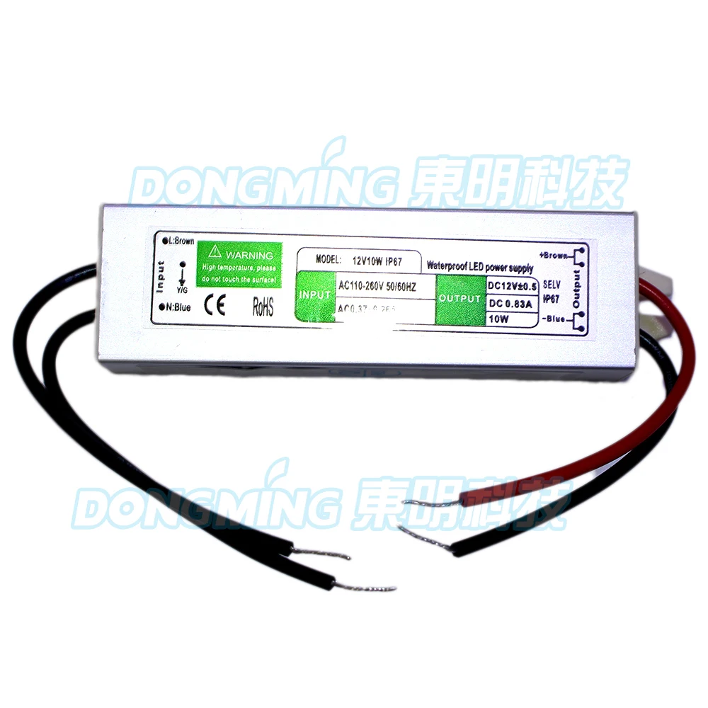 

2pcs AC110-240V 10W led driver power supply 0.83A DC 12V led power adapter for led strip waterproof electricity transformer