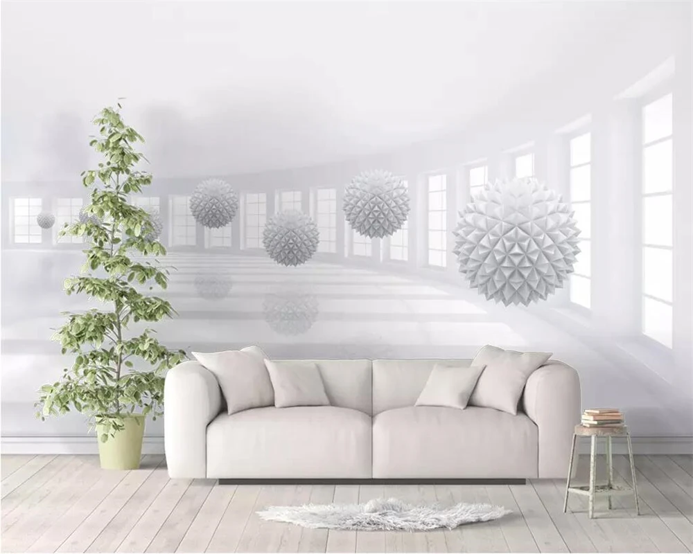 beibehang Custom wallpaper 3d photo mural fresh white Nordic ball living room bedroom background wall paper 3d papel de parede