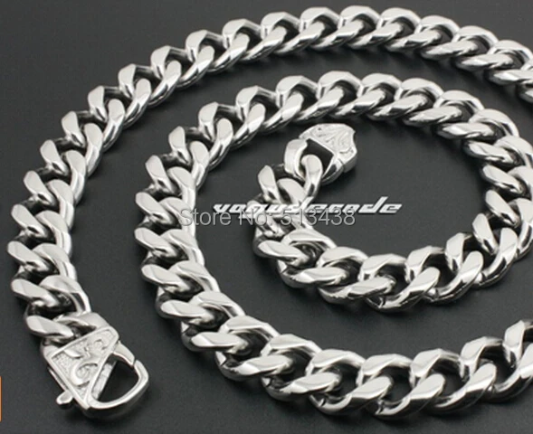 10mm 22''   Stainless Steel handmade Curb Chain Link Necklace in Men's Charmming  Jewelry For Husband / Father