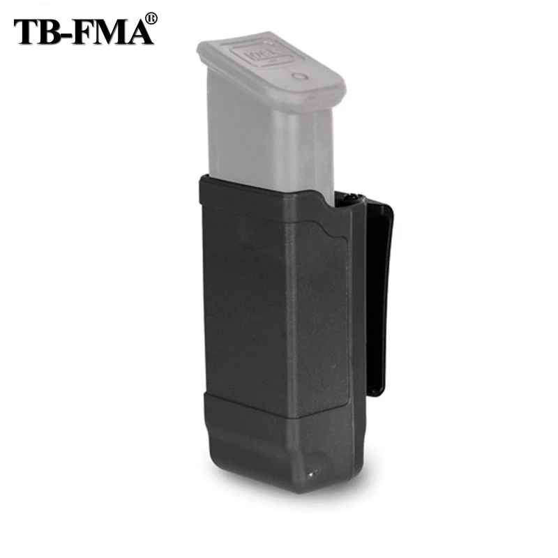 FMA Single Double Stack 9/40 Magazine Case 1911 Magazine Pouch Black for Glock 9mm & 1911 Tactics Caliber Magazine