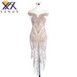 XFX VENUS 1 Set Hand Sewing On Rhinestone Applique Clothes trim Patch Wedding Dress Trimming Costume Embellishment Accessories