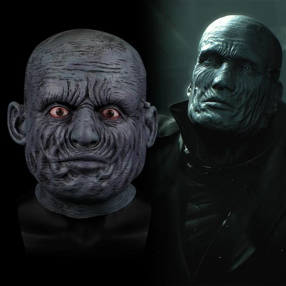 Residents RE Evils 2 Remake Biohazard Re 2 Cosplay Tyrant Mask Latex Scary Halloween Mask Adult Halloween Party Prop