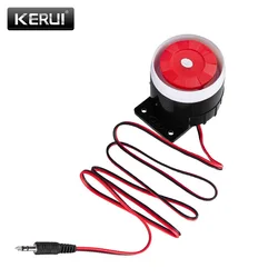 KERUI-minibocina de sirena con cable para sistema de seguridad, alarma inalámbrica para el hogar, sirena fuerte de 120 dB