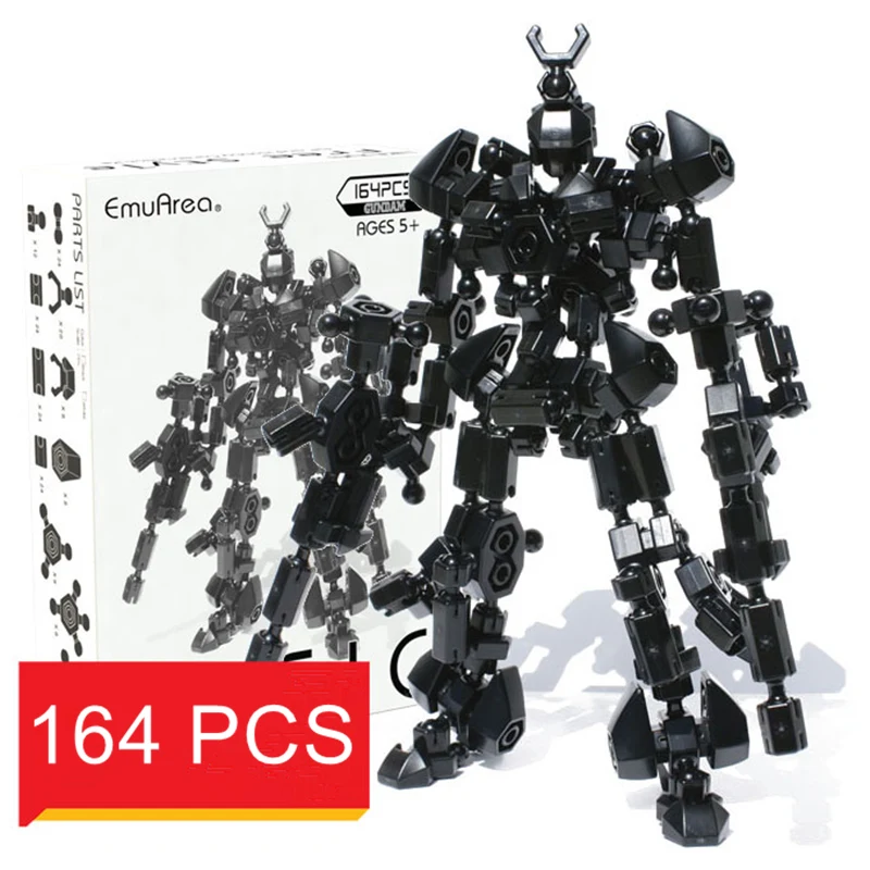 Engineering ABS 164 parts/set Army Building Block DIY Toy Transformers Robot Puzzles For Adults And Kids Puzzle Toys Decoration