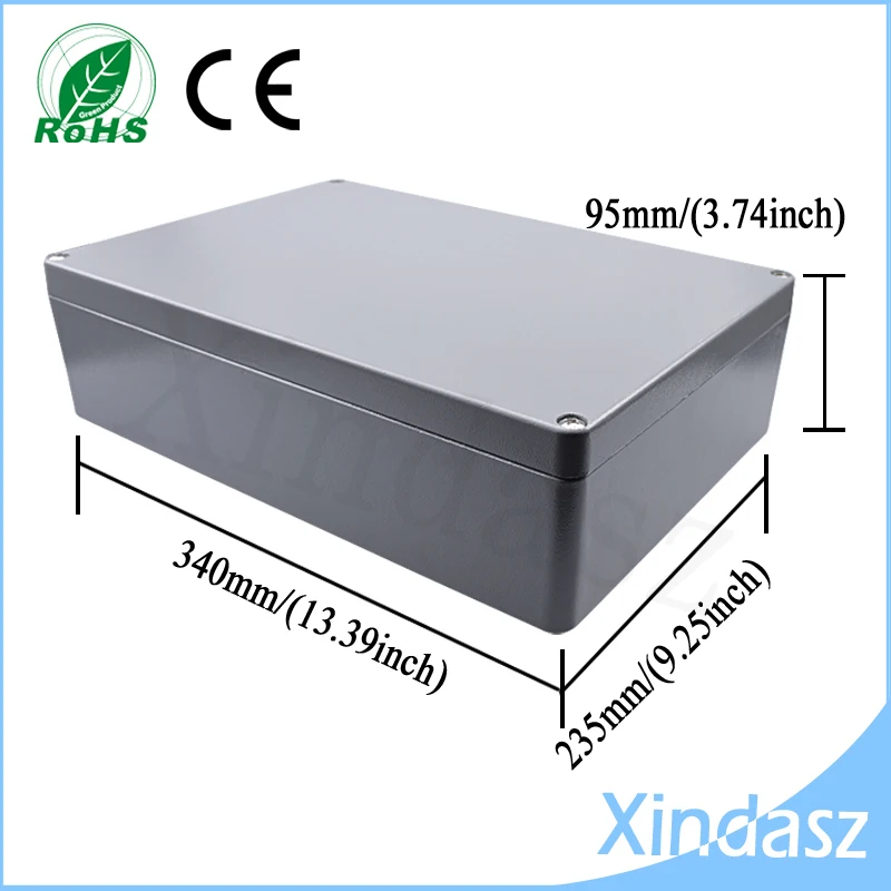 1pcs electronic 2014 new aluminum box aluminium project box profile aluminium enclosure box 340*235*95mm