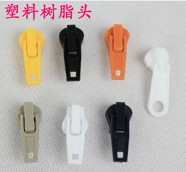 

10pcs/lot 5# resin plastic zipper slider 6 colors luggage bag zipper accessories sewing sailor tolls 1171