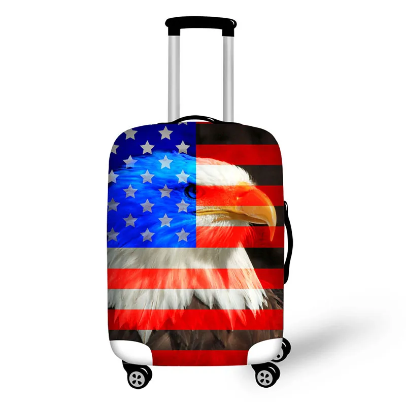 Nation Flag Design Travel Accessories Suitcase Protective Covers 18-32 Inch Elastic Luggage Dust Cover Case Stretchable Bag