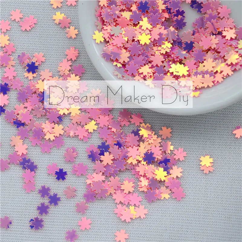 50g/lot Brilliant Spring Flower 5mm and Vine 9*14mm Flat Loose Sequins Paillette For Crafts Scrapbooking confetti decoration