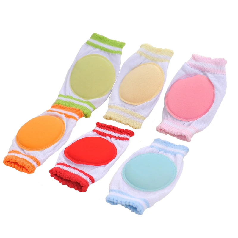 1Pair Boys Girls Kneepad Cozy Cotton Breathable Sponge Children Knee Pads Baby Learn To Walk Best Protection Circular Kneepad