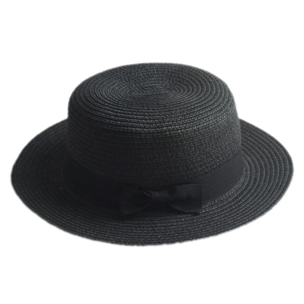 Mistdawn Fashion Wanita Pria Musim Panas Straw Boater Hat Boonie Topi Pantai Sunhat Topi Bowler