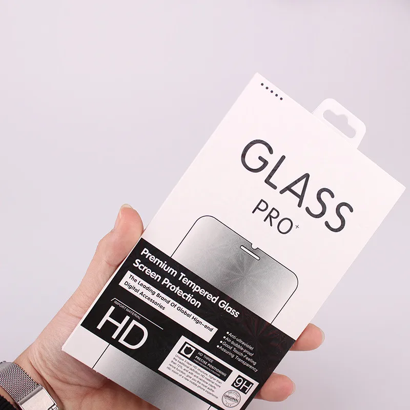 200Pcs Luxury Empty Retail Package Paper Packaging Box For X 8 7 6S Plus Samsung S7 Edge S8 Tempered Glass Screen Protector Box