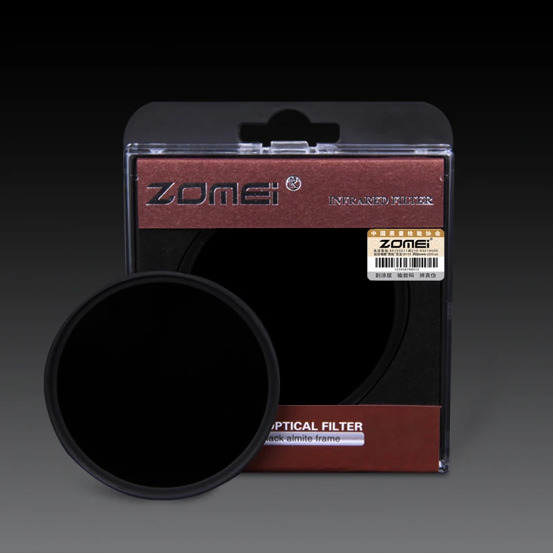Zomei Original 58mm IR Filter 680NM 720NM 760NM 850NM 950NM X-Ray Glass Infrared Filter For Canon Nikon Sony Pentax Hoya lens
