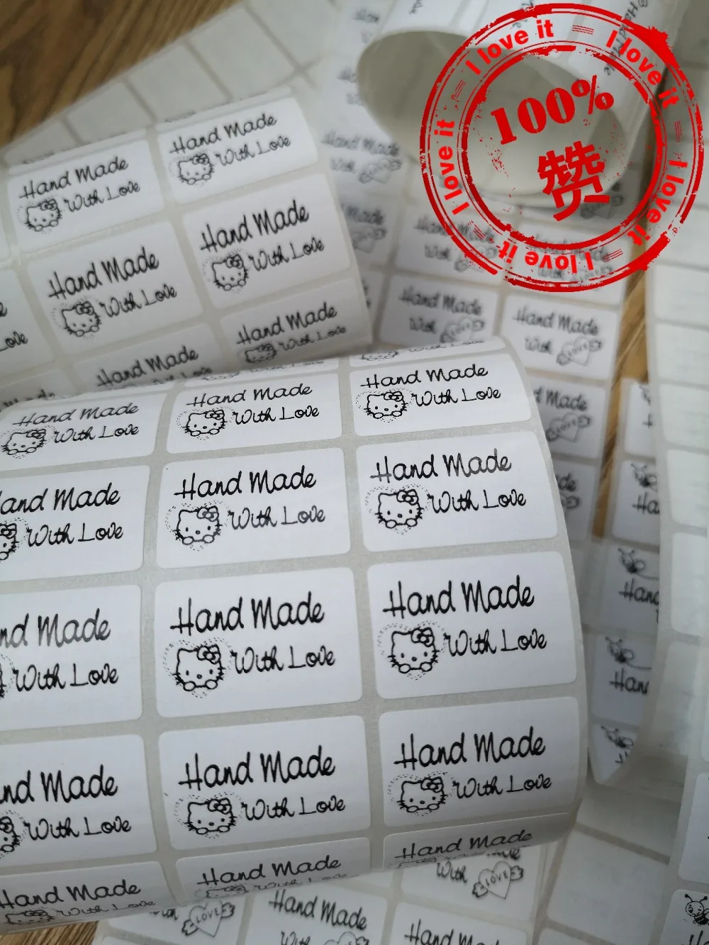 

500PCS 30X20MM hand made Children's handicrafts/Clothing tag Adhesive sticker/Family handworkhandmade sticker and label printing