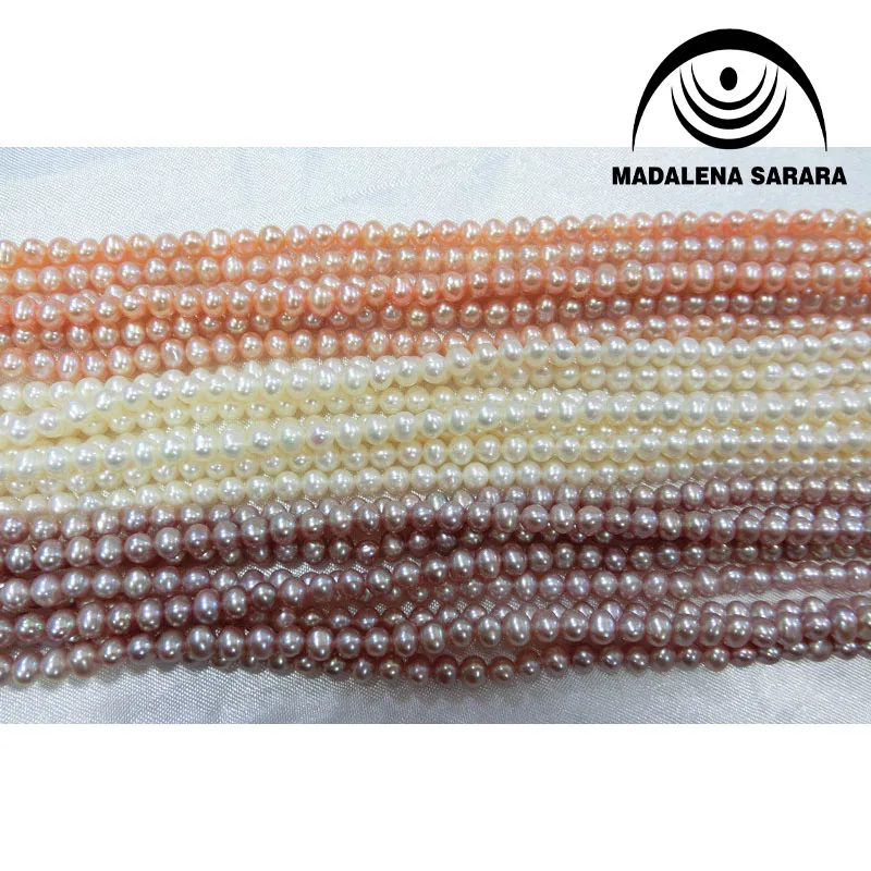 MADALENA SARARA  6-7mm AA Freshwater Pearl Necklace  Premium Pearl Strand Fine Lubster DIY Beaded Making 100% Guarantee